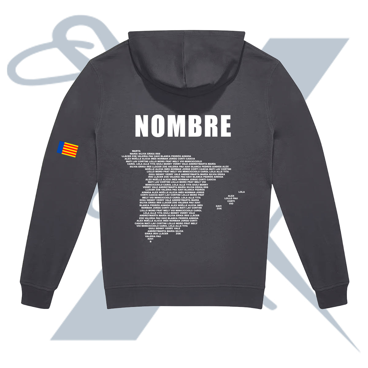 camiseta personalizada para fiestas de pueblo con el mapa y la bandera de la comunidad