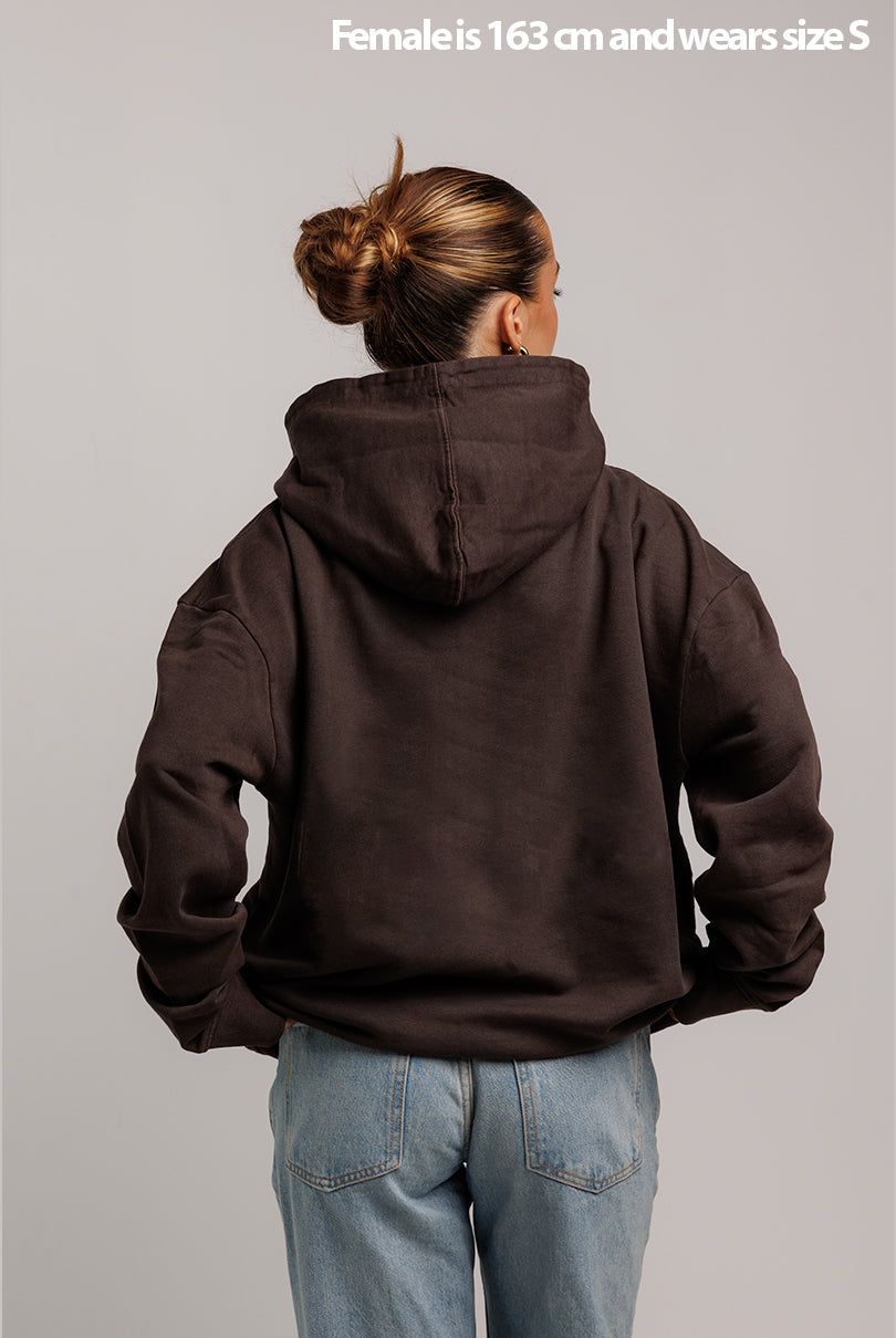 SUDADERA HUDSON EFECTO DESGASTADO MARRÓN