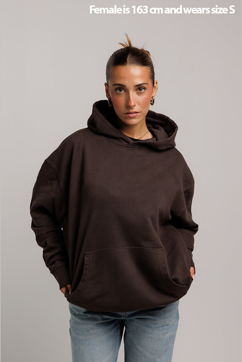 SUDADERA HUDSON EFECTO DESGASTADO MARRÓN