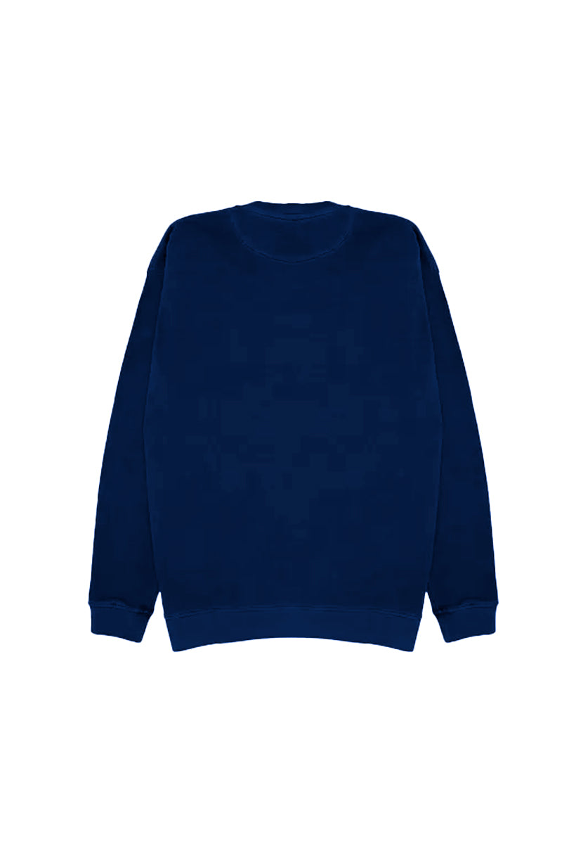 SUDADERA SIN CAPUCHA HUDSON EFECTO DESGASTADO AZUL MARINO