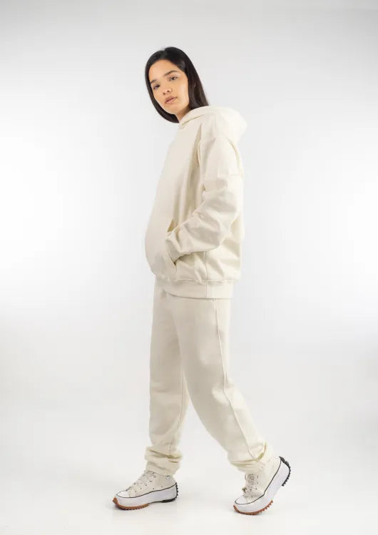 PANTALONES JOGGERS PENICHE LARGOS DEPORTE BLANCO ROTO