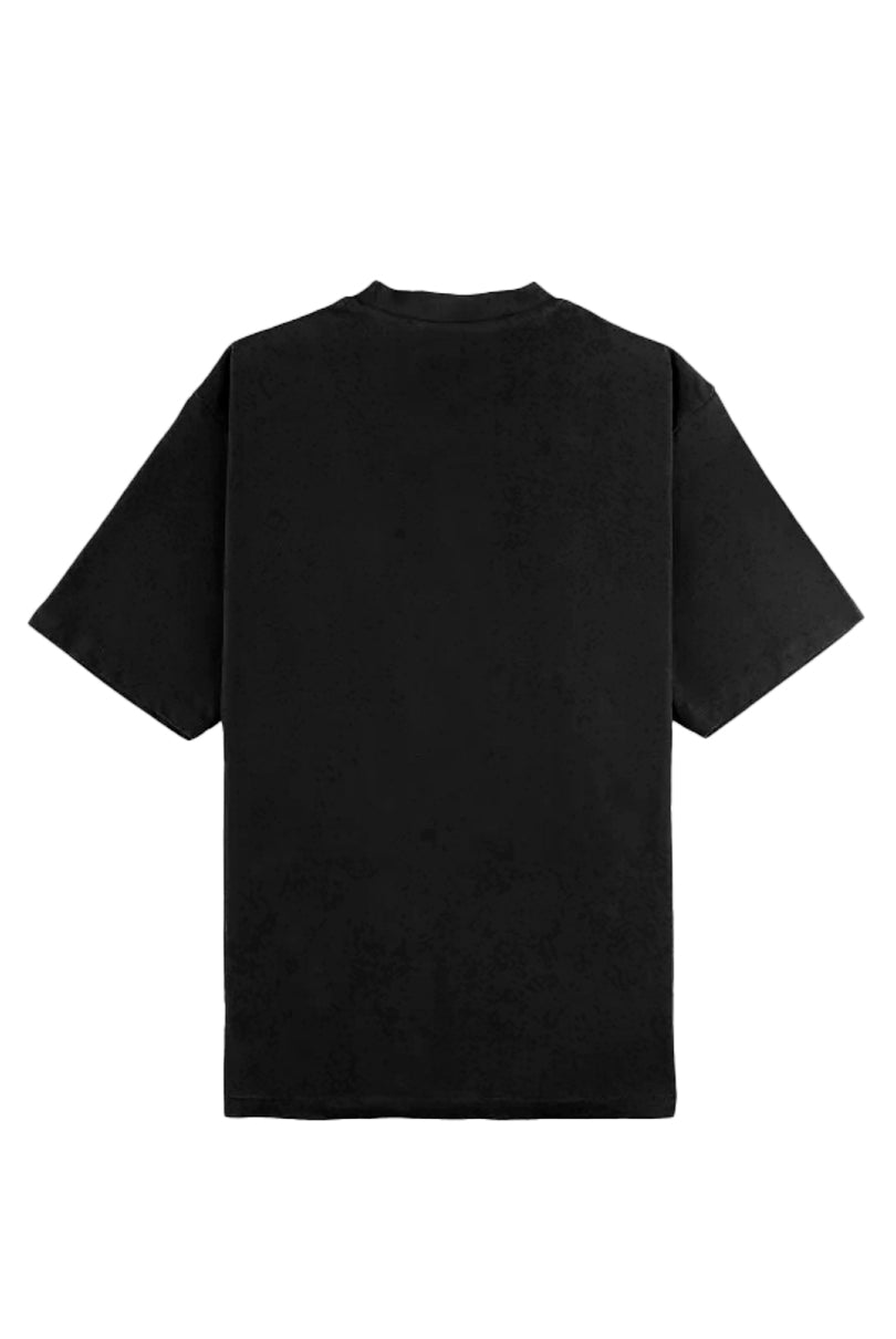 CAMISETA VELETA OVERSIZED EFECTO DESGASTADO NEGRO