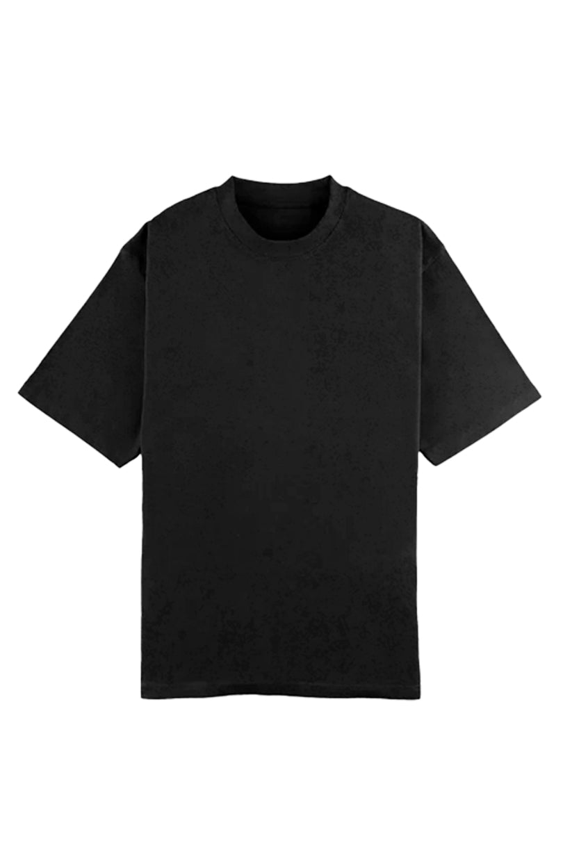 CAMISETA VELETA OVERSIZED EFECTO DESGASTADO NEGRO