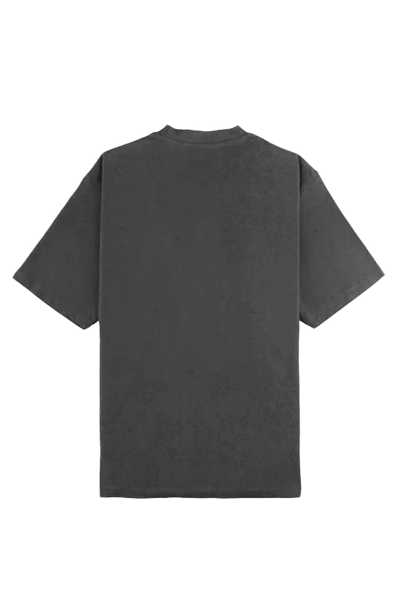 CAMISETA VELETA OVERSIZED EFECTO DESGASTADO GRIS OSCURO