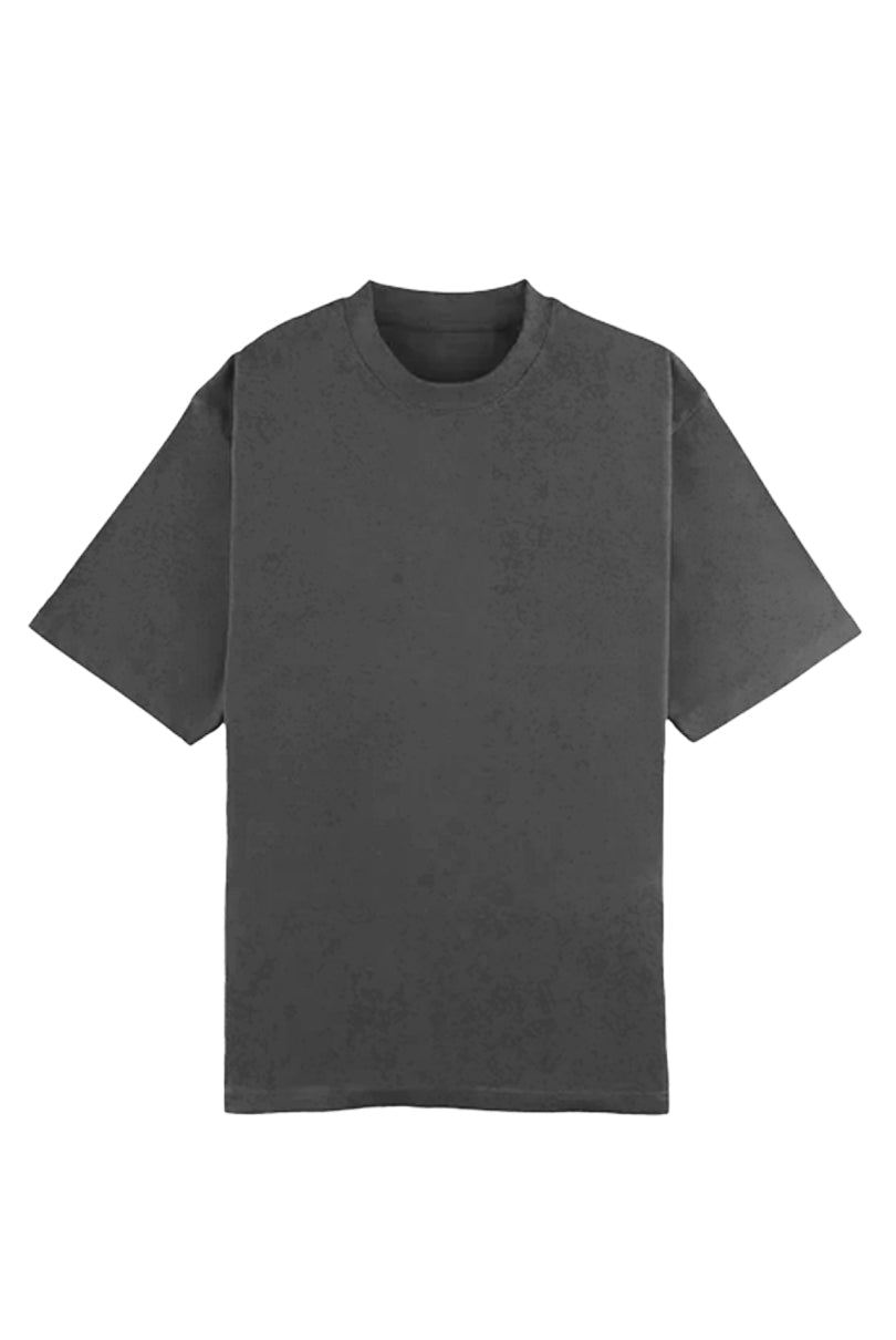 CAMISETA VELETA OVERSIZED EFECTO DESGASTADO GRIS OSCURO