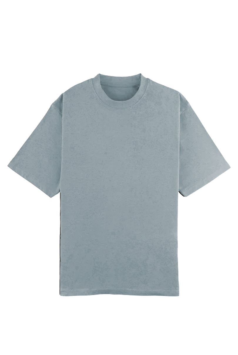 CAMISETA VELETA OVERSIZED EFECTO DESGASTADO AZUL CLARO