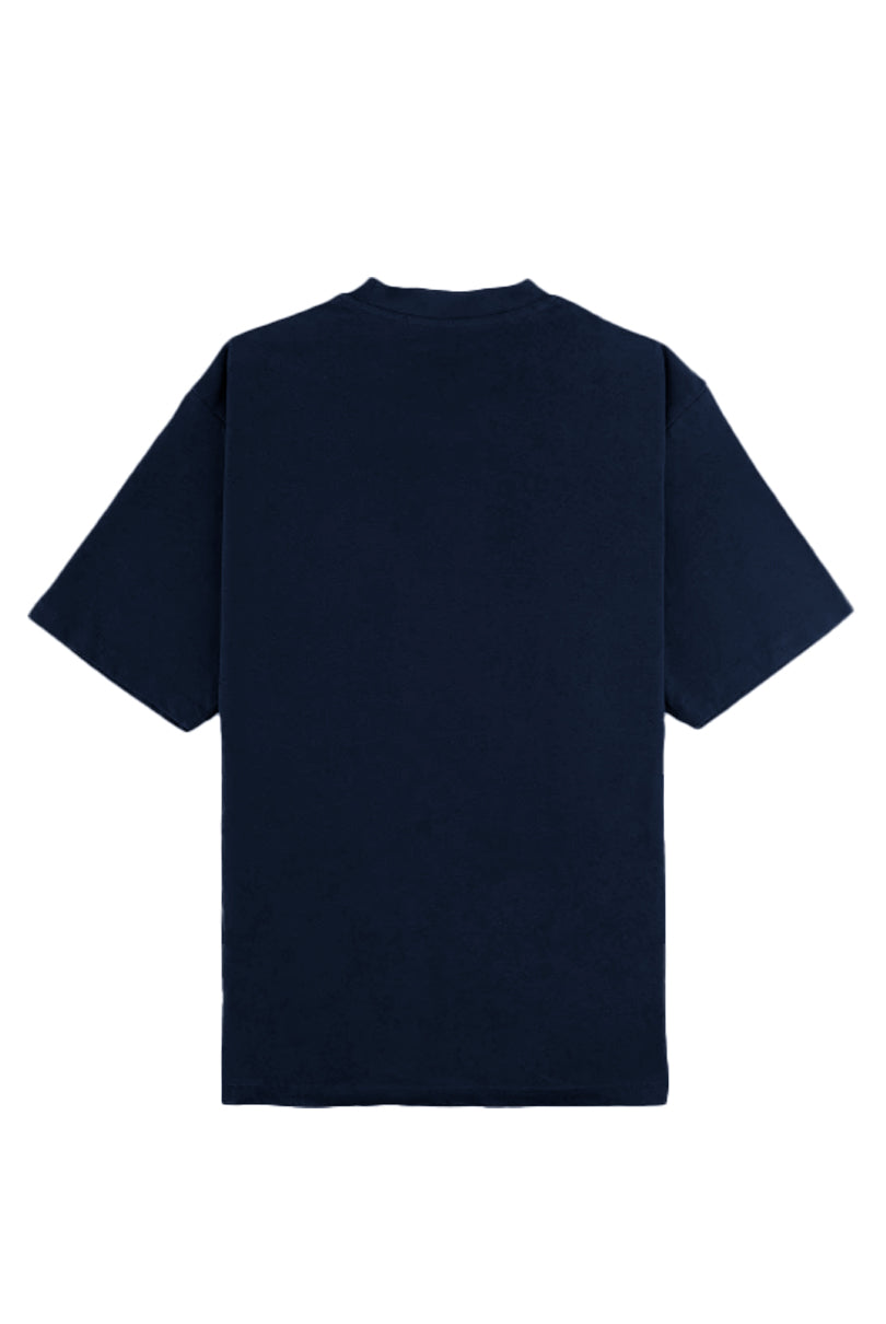 CAMISETA VELETA OVERSIZED EFECTO DESGASTADO AZUL MARINO