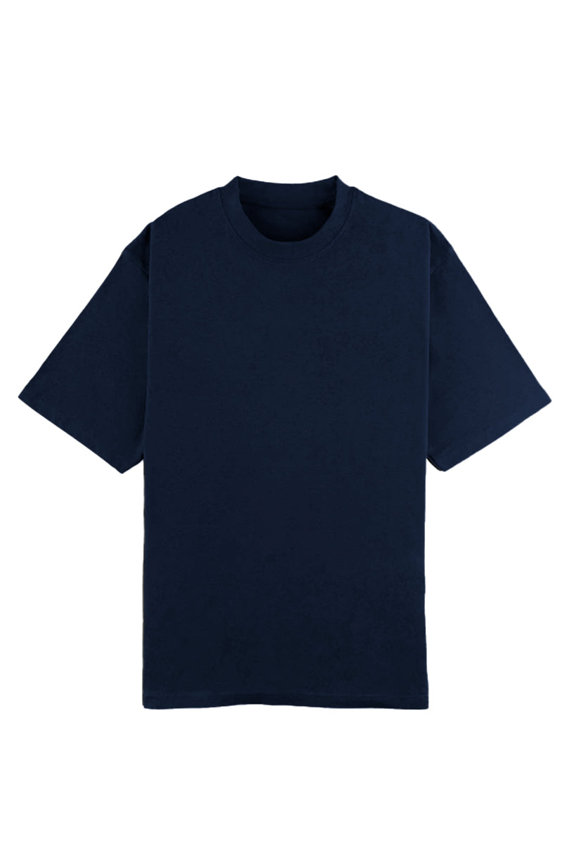 CAMISETA VELETA OVERSIZED EFECTO DESGASTADO AZUL MARINO