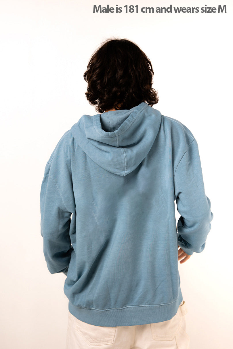 SUDADERA HUDSON EFECTO DESGASTADO AZUL CLARO