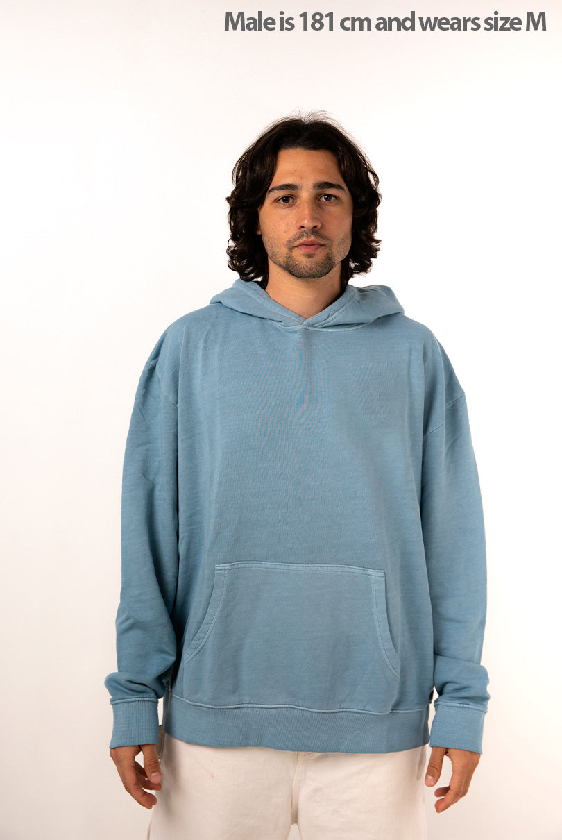 SUDADERA HUDSON EFECTO DESGASTADO AZUL CLARO