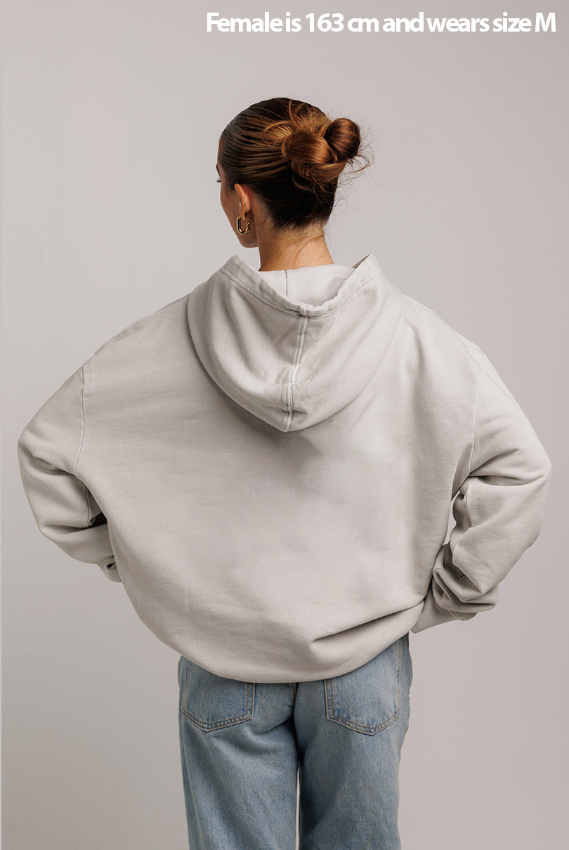 SUDADERA HUDSON EFECTO DESGASTADO GRIS CLARO