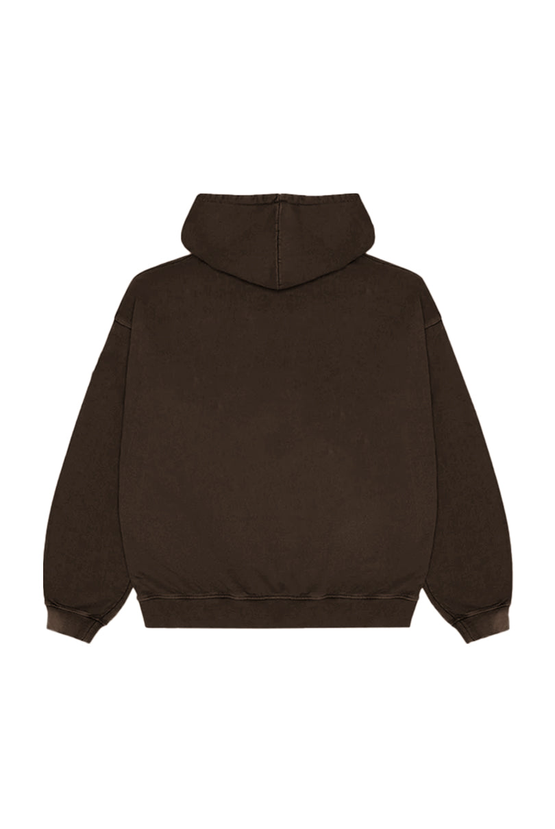 SUDADERA HUDSON EFECTO DESGASTADO MARRÓN