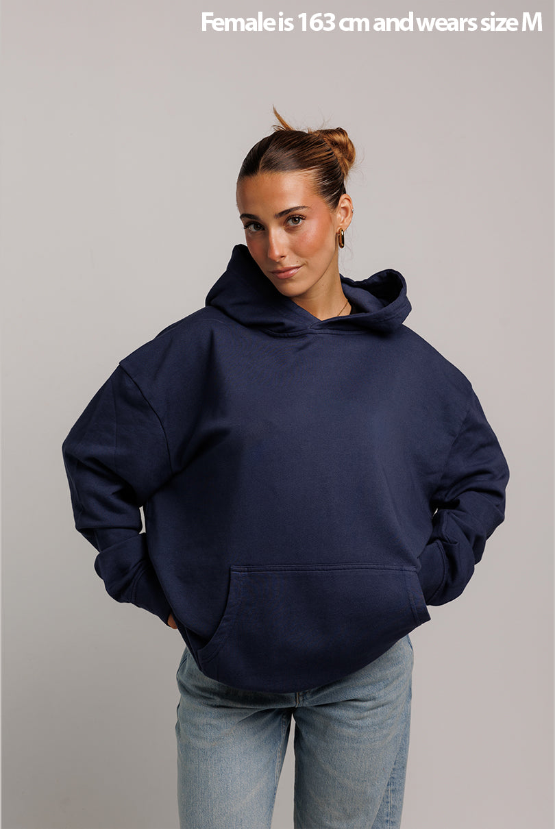 SUDADERA HUDSON EFECTO DESGASTADO AZUL MARINO