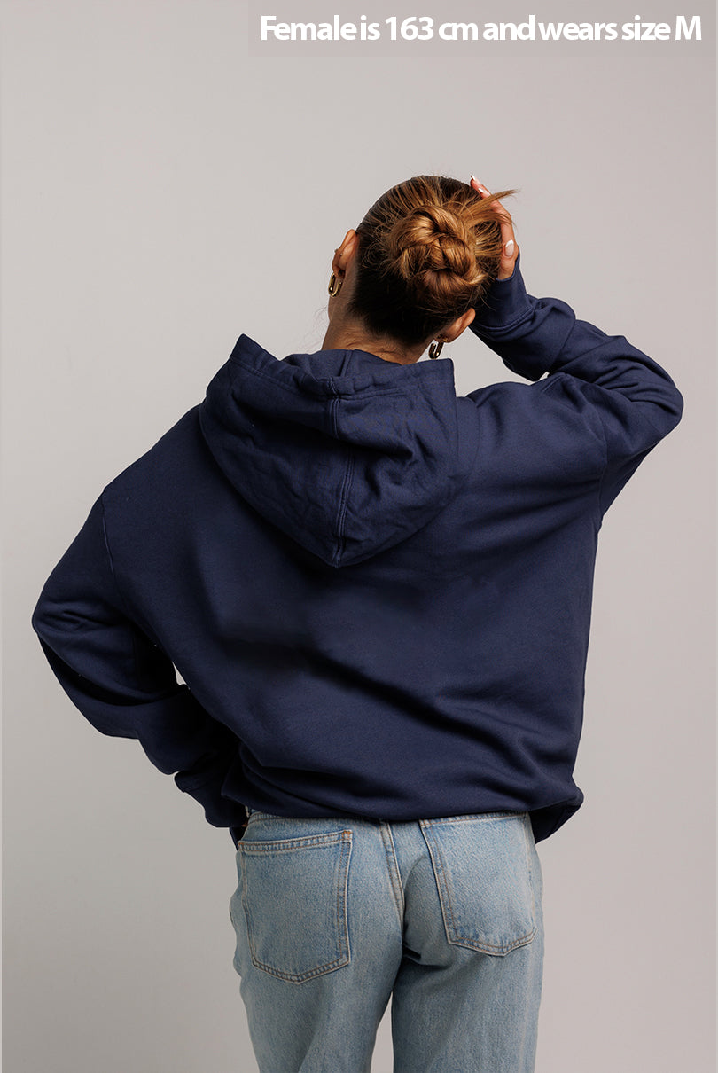 SUDADERA HUDSON EFECTO DESGASTADO AZUL MARINO