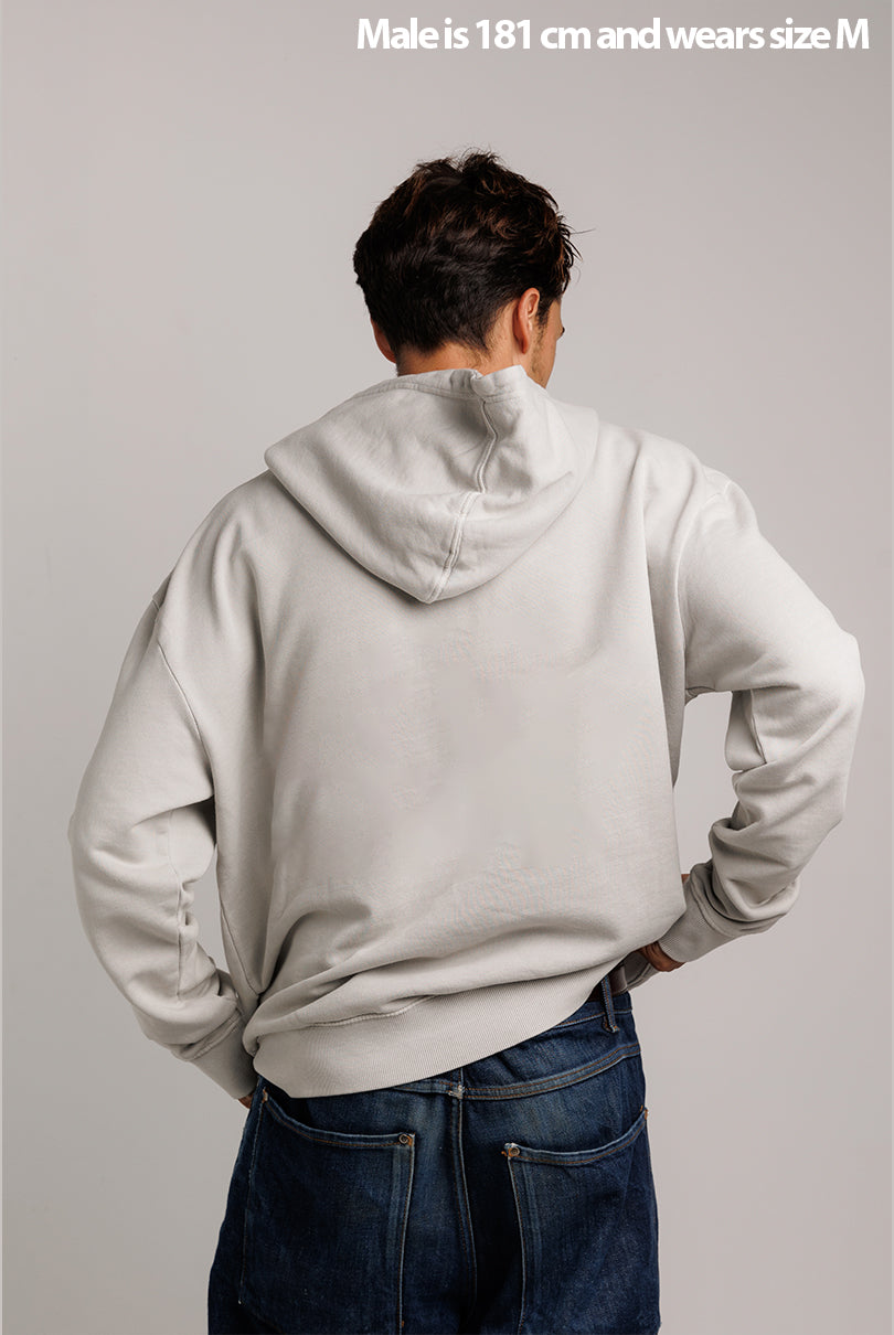 SUDADERA HUDSON EFECTO DESGASTADO GRIS CLARO