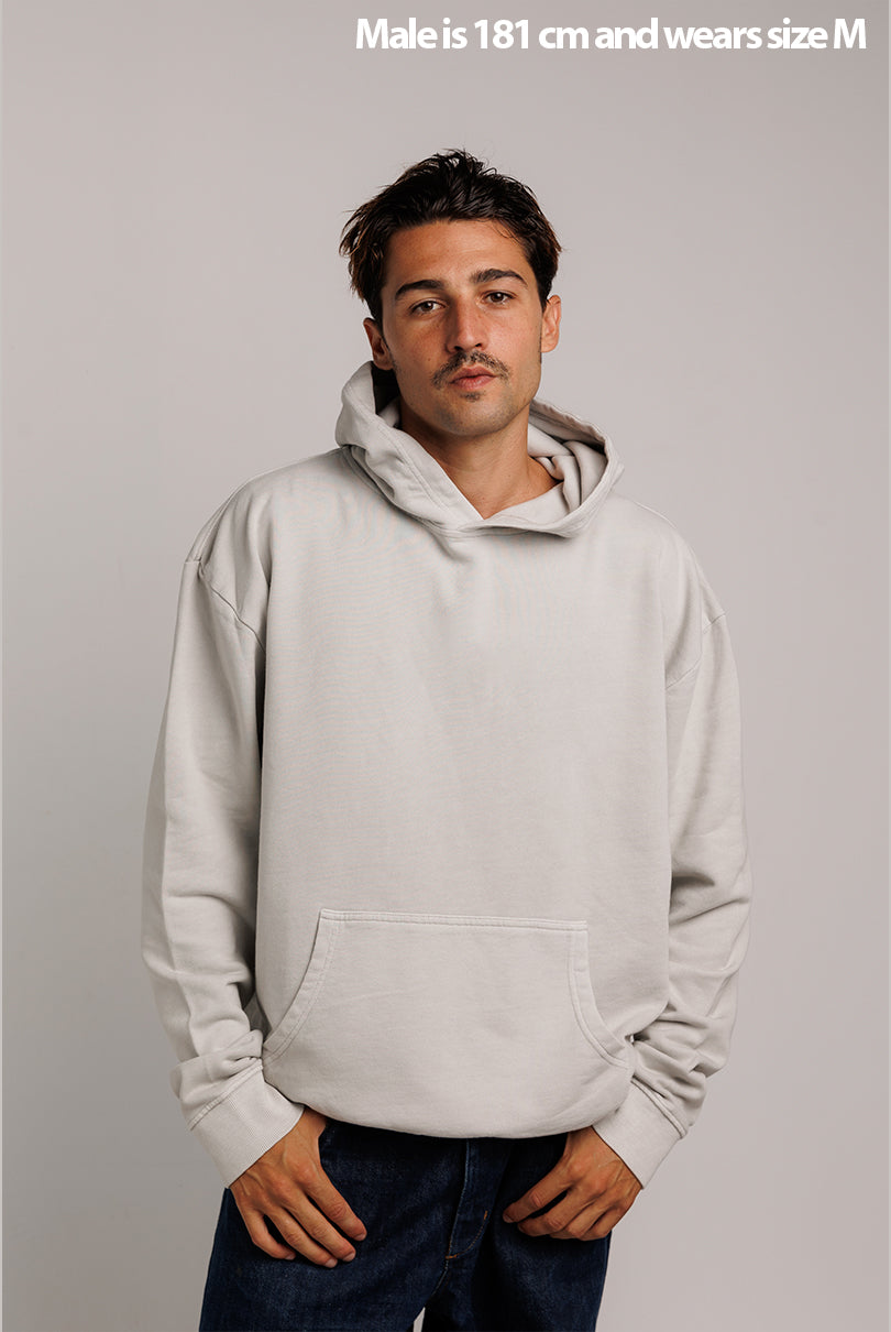 SUDADERA HUDSON EFECTO DESGASTADO GRIS CLARO