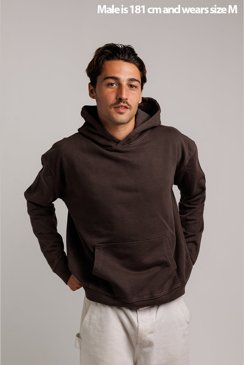 SUDADERA HUDSON EFECTO DESGASTADO MARRÓN